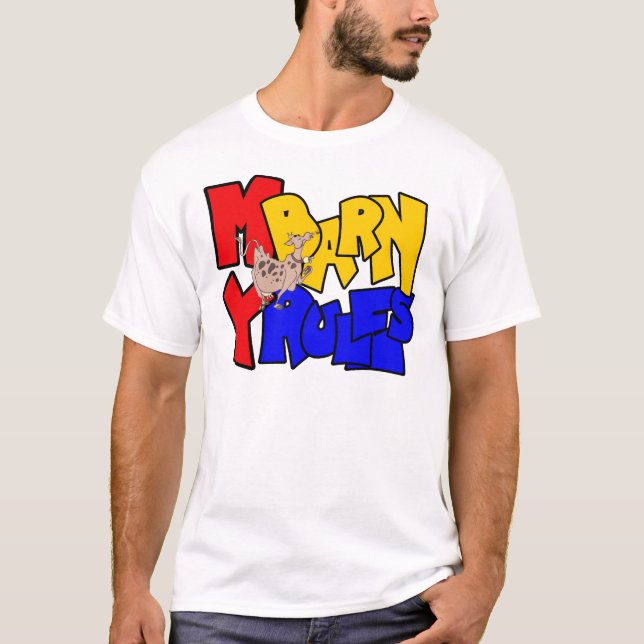 T-shirt Mon étable Mes règles Vache laitière (Devant)