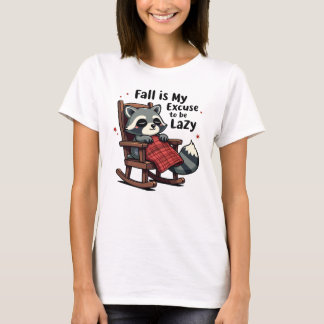 T-shirt Mon excuse pour être blague - Raccoon dans Rocking