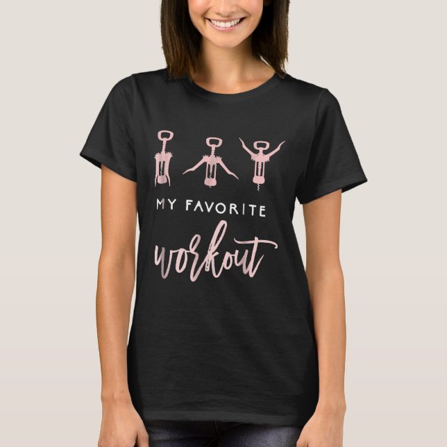 T-shirt Mon exercice préféré de vin d'entraînement (Devant)