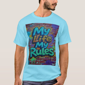 T-shirt Mon existence, mes règles - Art graffiti