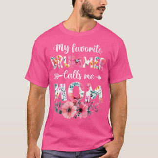 T-shirt Mon Favori Drummer M'Appelle Maman Chemise Drum Ma