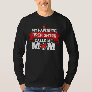 T-shirt Mon Favori Pompier M'Appelle Maman Foyer Mot