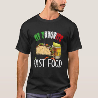 T-shirt Mon Favori Restauration Rapide Taco Tequila Cinco