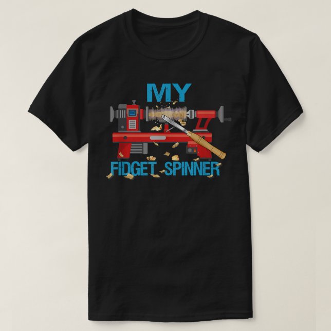 T-shirt Mon Fidget Spinner Funny Lathe Woournage  (Design devant)