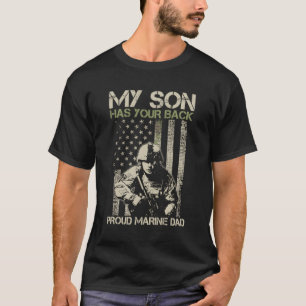 T-shirt Mon Fils A Le Camouflage De Ton Père-Marine Arrièr