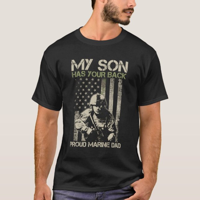 T-shirt Mon Fils A Le Camouflage De Ton Père-Marine Arrièr (Devant)
