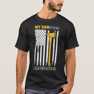 T-shirt Mon Fils A Ton Dos Fier Fier Fer Papa Usa Drapeau 