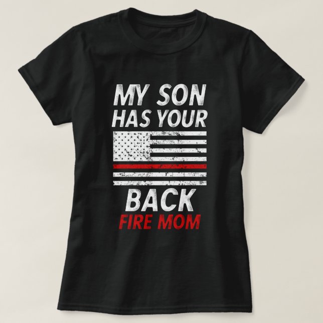 T-shirt Mon fils a votre cadeau arrière de maman de (Design devant)