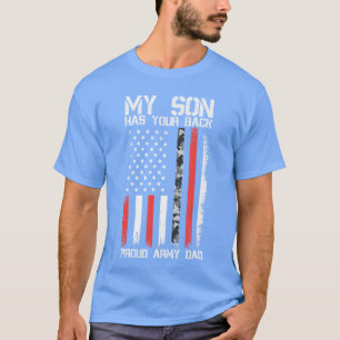 T-shirt Mon fils a votre dos Fier papa de l'armée Père mil