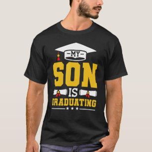 T-shirt Mon Fils Diplôme Fière Maman Papa D'Un Diplômé