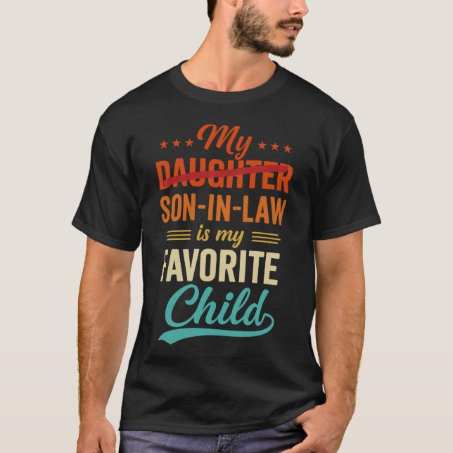 T-shirt Mon Fils En Droit Est Ma Fête des pères Favorite P (Devant)