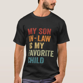 T-shirt Mon Fils En Droit Est Mon Enfant Favori Drôle Retr
