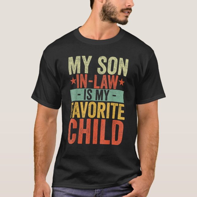 T-shirt Mon Fils En Droit Est Mon Enfant Favori Retro Vint (Devant)