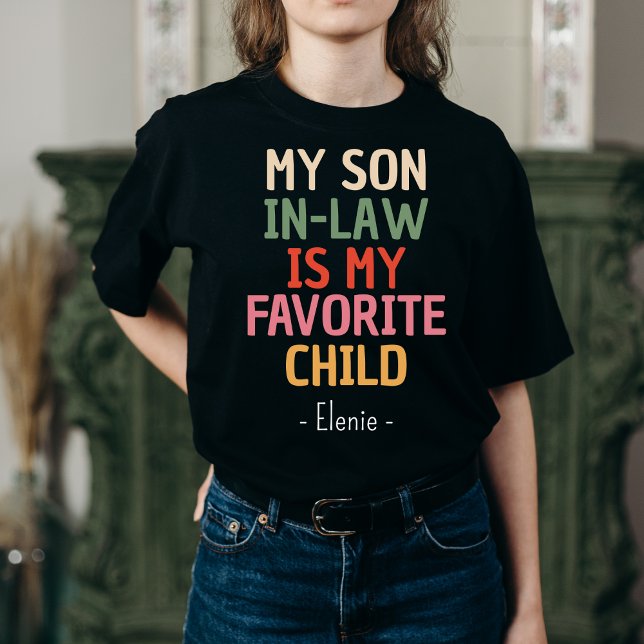 T-shirt Mon Fils En Droit Est Mon Enfant Préféré Cadeau Cu (Créateur téléchargé)