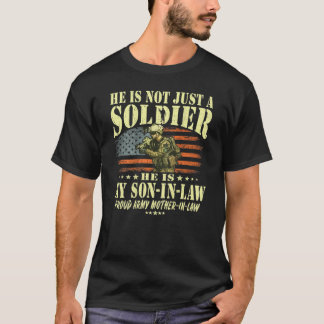 T-shirt Mon Fils En Droit Est Un Héros Solide Fier Armée M