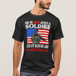 T-shirt Mon Fils En Droit Est Un Soldat Fier Armée Mère À