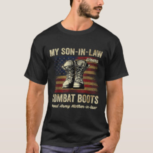 T-shirt Mon Fils en droit porte des bottes de combat fière