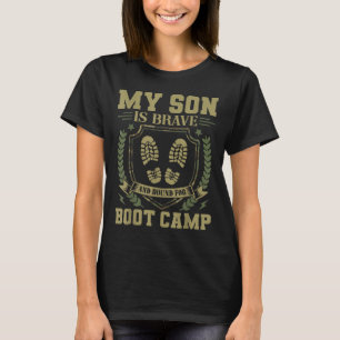 T-shirt Mon fils est courageux et part pour le camp d'entr