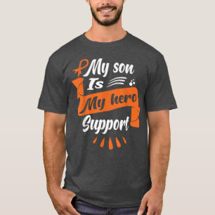 T-shirt Mon Fils Est Mon Héros Soutien Leucémie Cancer