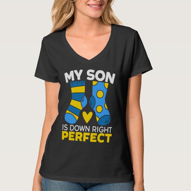 T-shirt Mon fils est tout simplement parfait chromosome su (Devant)