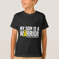 Mon fils est un guerrier jaune Ruban Cancer de l'e