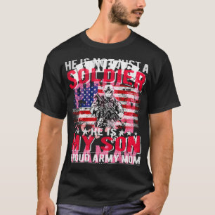 T-shirt Mon Fils Est Un Héros Soldat Fière Armée Maman Mil