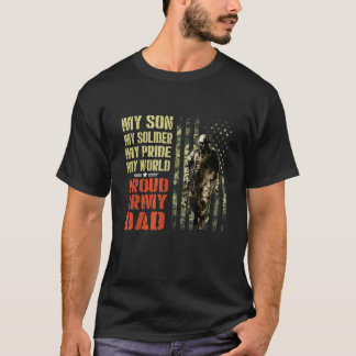 T-shirt Mon Fils Est Un Héros Soldat Fière Armée Papa Mili