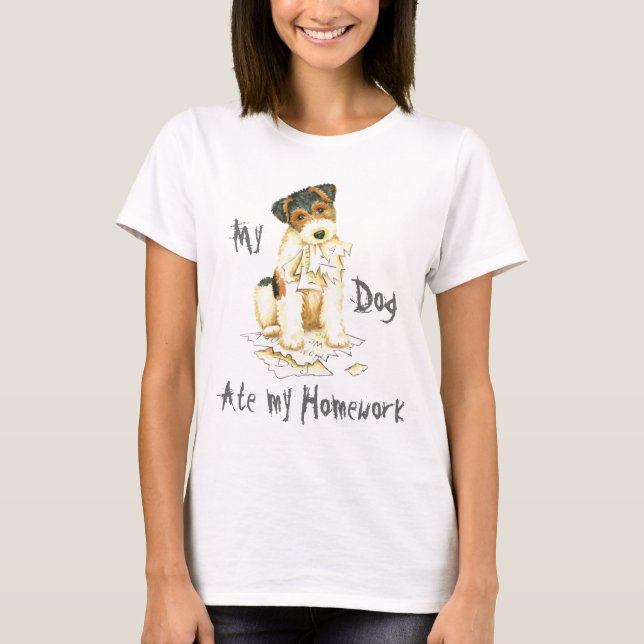 T-shirt Mon fils Fox Terrier m'a acheté (Devant)