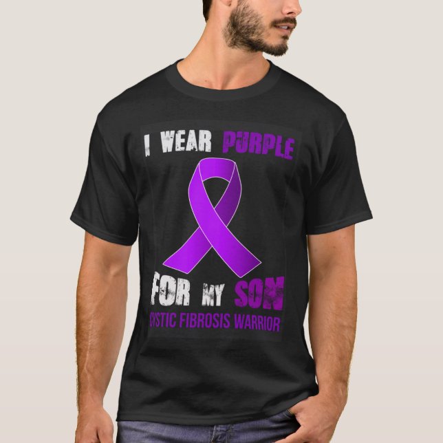 T-SHIRT MON FILS MON CHYSTE FIBROSE WARRIOR (Devant)
