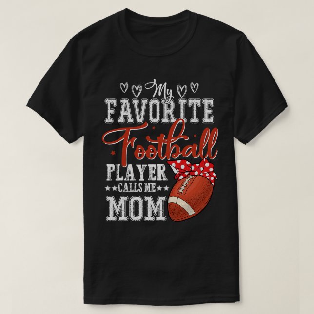T-shirt mon footballeur préféré m'appelle maman (Design devant)