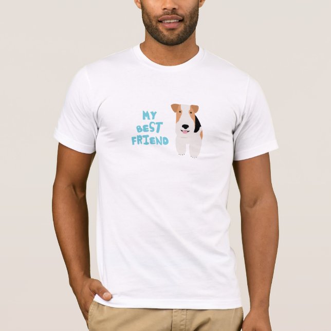 T-shirt Mon Fox Terrier de fil de meilleur ami (Devant)
