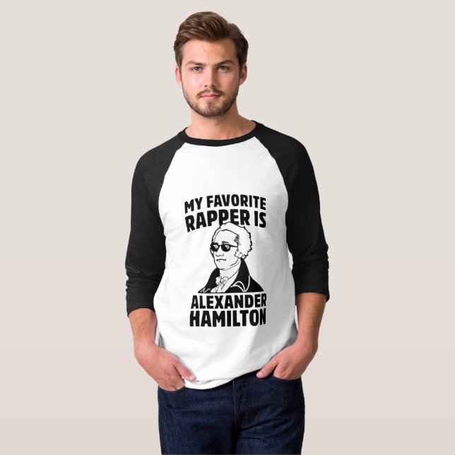 T-SHIRT MON FRAPPEUR PRÉFÉRÉ EST ALEXANDER HAMILTON (Devant entier)