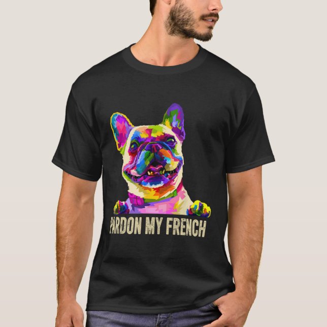 T-shirt Mon French - Pop Art Fun Frenchie Bouledogue Franç (Devant)