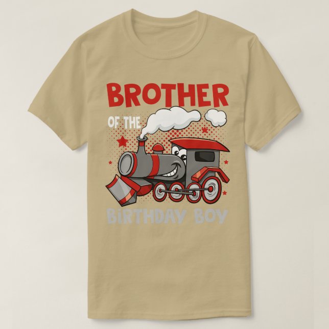 T-shirt Mon Frère De L'Anniversaire Garçon Train Anniversa (Design devant)