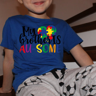 T-shirt Mon frère est AU-some, Fier Autisme frère