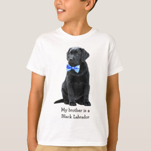 T-shirt Mon frère est Black Lab - Black Labrador Puppy Boy