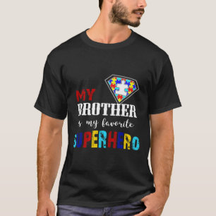 T-shirt Mon Frère Est Mon Superhéros Favori Autism Award