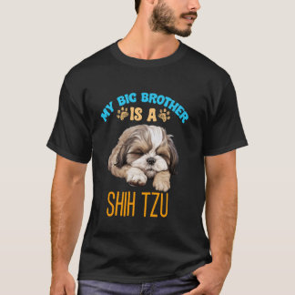 T-shirt Mon Frère Est Un Chien Chien Chiite Tzu
