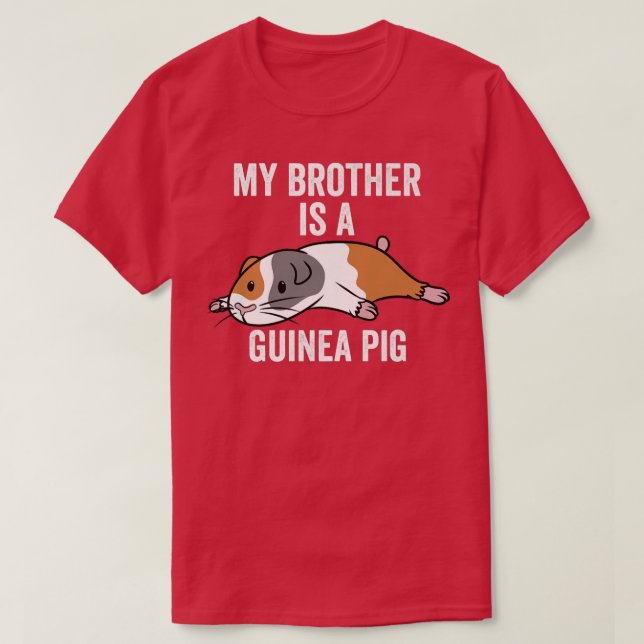 T-shirt Mon Frère Est Un Cochon De Guinée Premium (Design devant)
