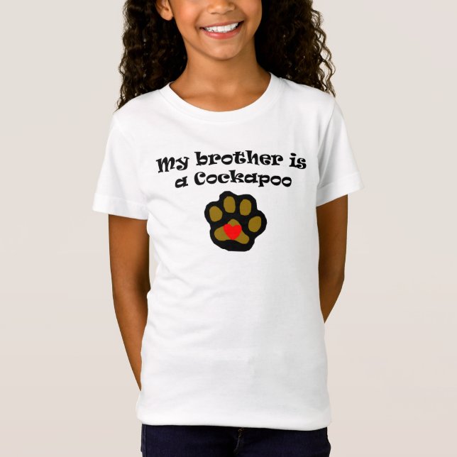 T-Shirt Mon frère est un Cockapoo (Devant)