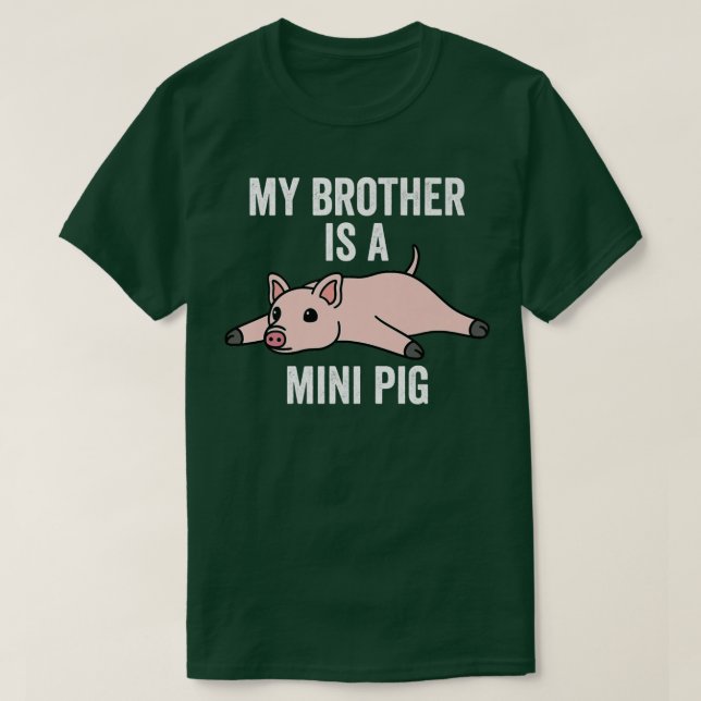 T-shirt Mon Frère Est Un Mini Pig Pet Premium (Design devant)