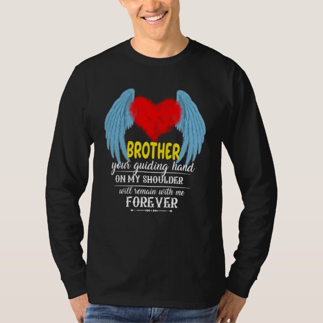 T-shirt Mon Frère Mon Ange Gardien Au Ciel Manquant Mon (Devant)