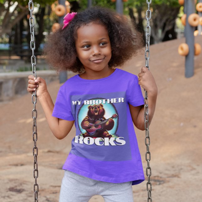 T-Shirt Mon Frère Rocks ! Ours coloré (Créateur téléchargé)