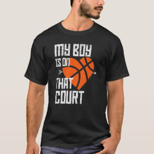 T-shirt Mon Garçon Est Sur Cette Cour Mignonne Basketball