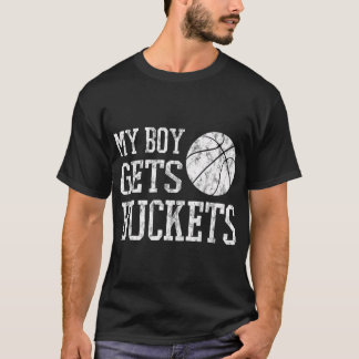 T-shirt Mon Garçon Obtient Des Bouquets Chemise De Basket-