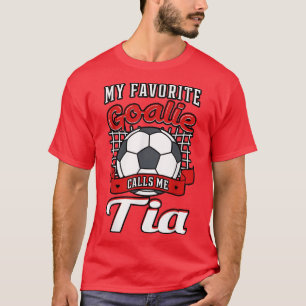 T-shirt Mon Garçon Préféré M'Appelle Tia Soccer Player Tan