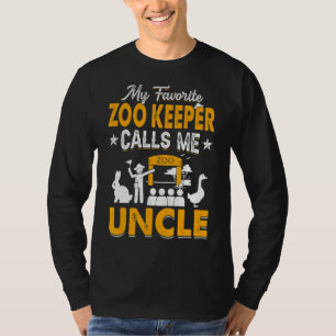 T-shirt Mon gardien de zoo favori m'appelle Oncle Animals 