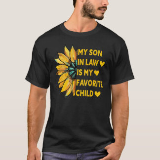T-shirt Mon gendre est mon enfant préféré Famille Sunflowe