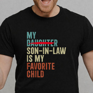 T-shirt Mon gendre est mon enfant préféré Retro