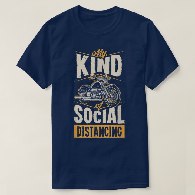 T-shirt Mon Genre De Distances Sociales Funny Motorcycle V (Design devant)